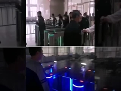 Torniquete pedestre SUS304 da barreira do balanço de aço inoxidável com leitor do RFID